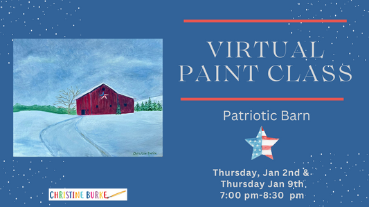 Virtual Paint Class - Patriotic Barn